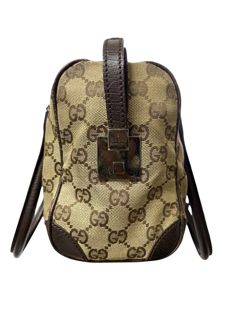 ⚠️請詳閱商品描述❗️GUCCI 經典老花 紅綠織條 緹花布 拼接 真皮 手提 肩背包 保證正品
