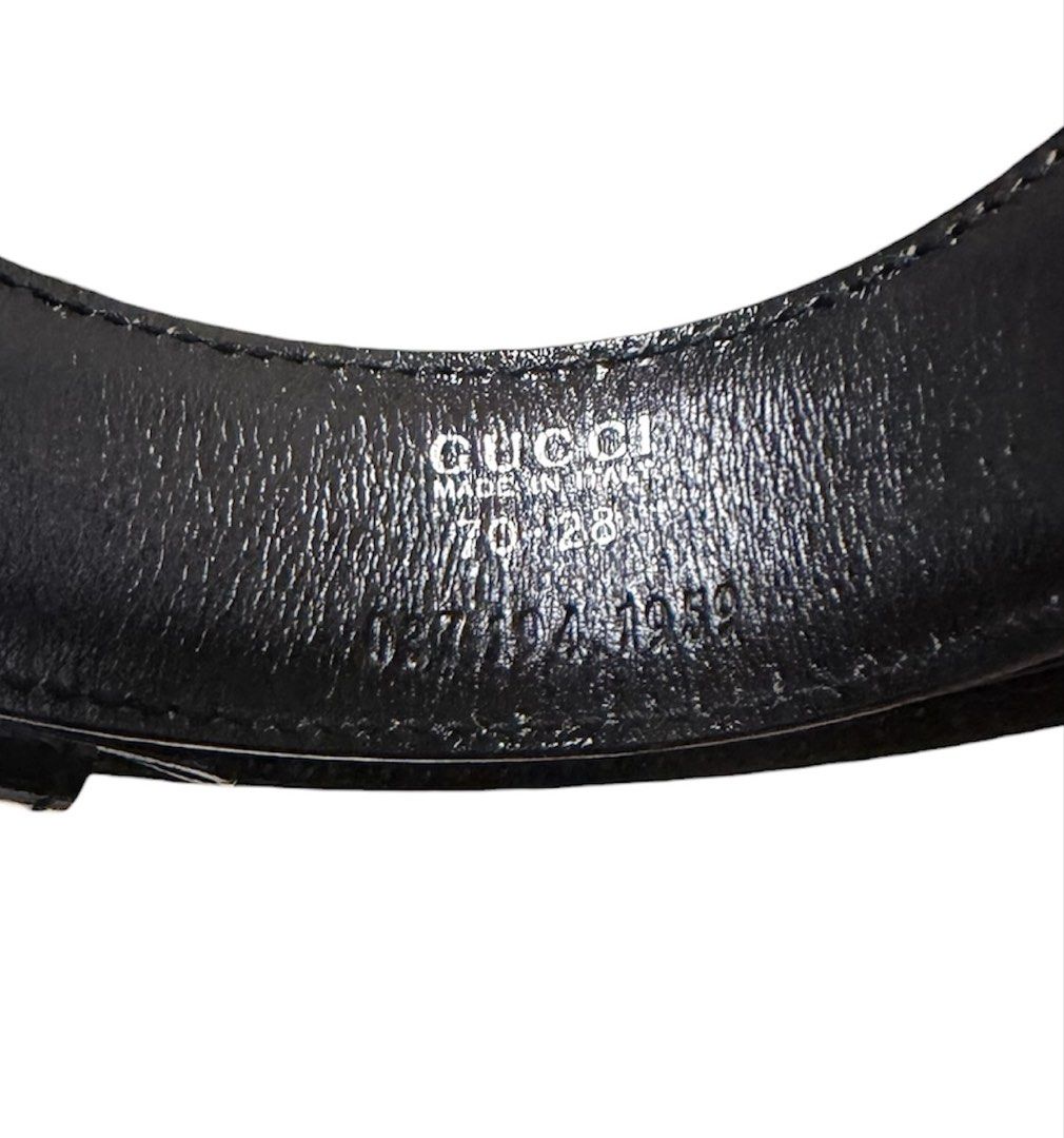GUCCI 黑色 大G字母 LOGO 亮面 真皮 保證正品