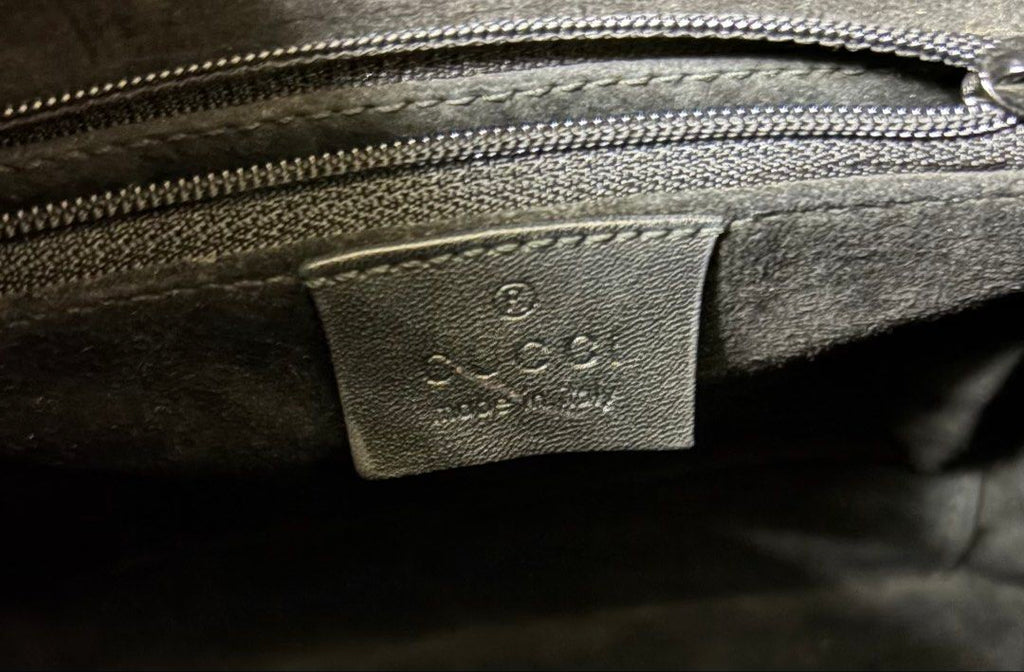 GUCCI VINTAGE 黑色 圓環 手把 復古 手提包 保證正品