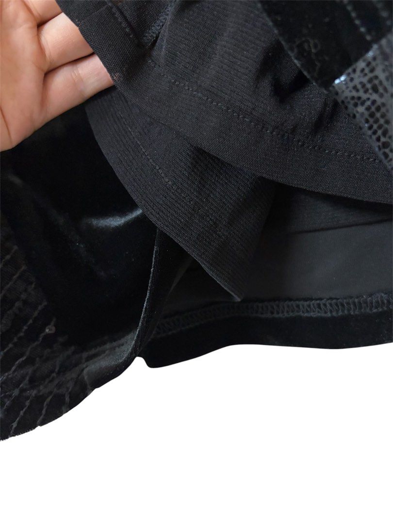全新品❗️❗️❗️HIDESAN 黑色 絨布 異材質 無袖 長版 背心 洋裝
