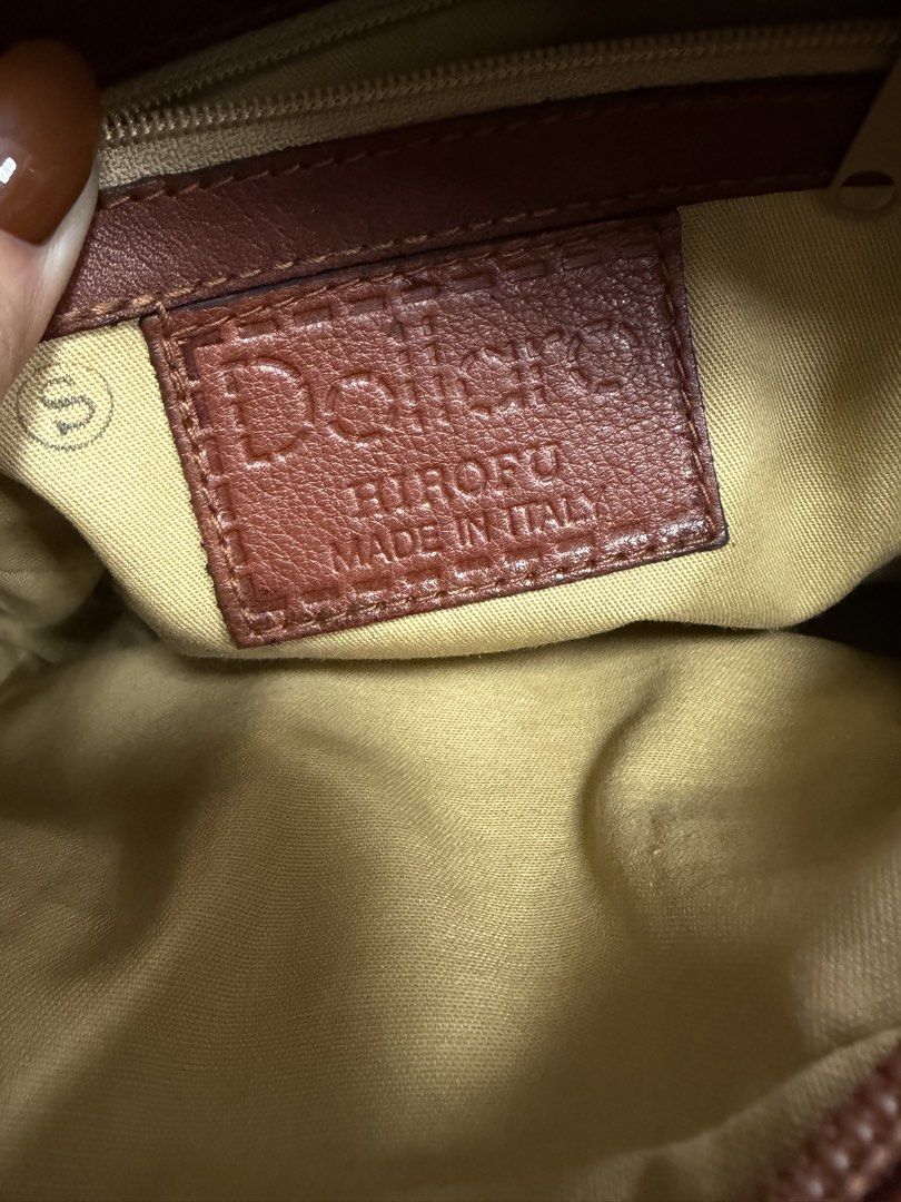 HIROFU DOLLARO 棕色 真皮 手提 斜背包
