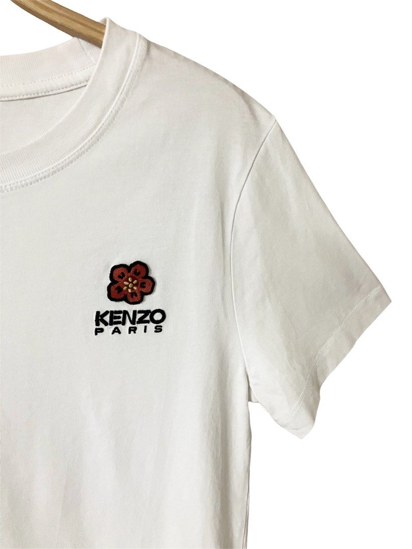 KENZO 白色 花朵 刺繡 女生 T恤 保證正品