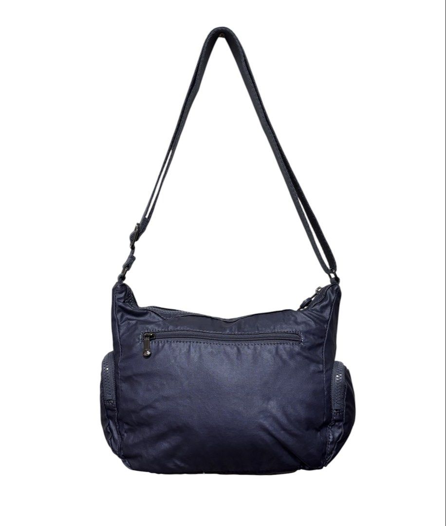 KIPLING 灰深藍 多袋 斜背包