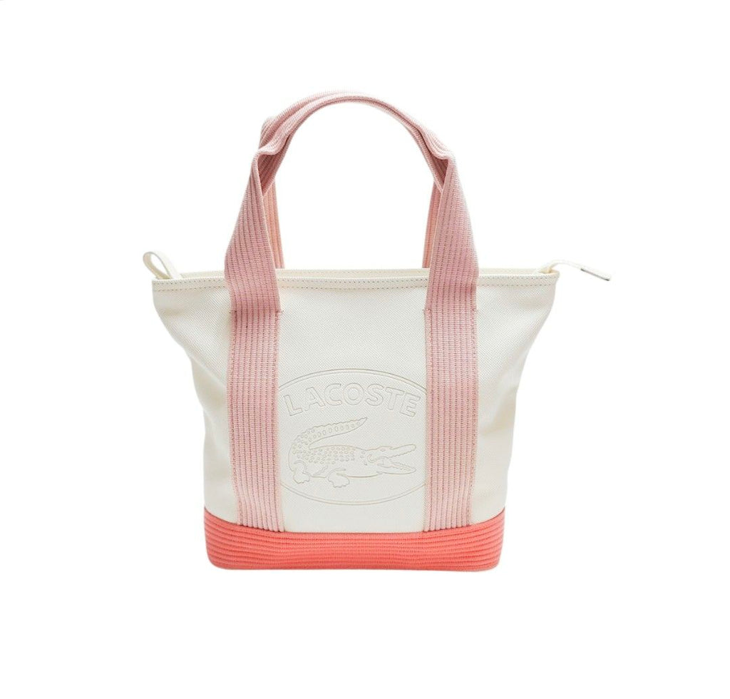LACOSTE 米色 手提 粉紅 橘紅 鱷魚 保證正品