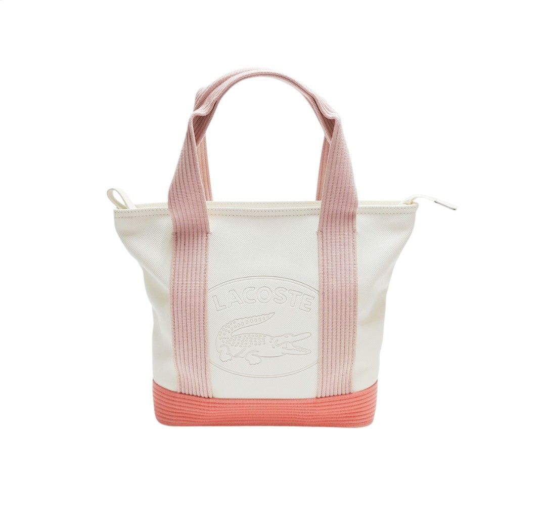 LACOSTE 米色 手提 粉紅 橘紅 鱷魚 保證正品