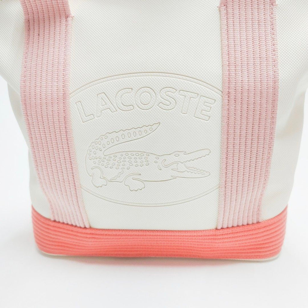 LACOSTE 米色 手提 粉紅 橘紅 鱷魚 保證正品