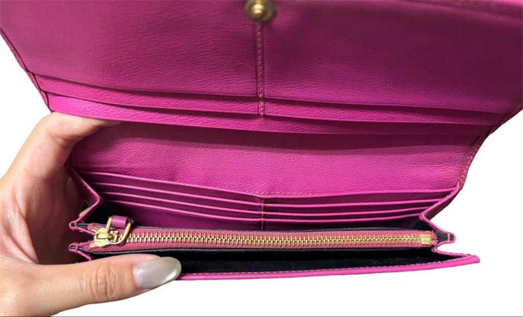 ⚠️請詳閱商品描述❗️LOEWE 桃色 扣式 長夾 保證正品