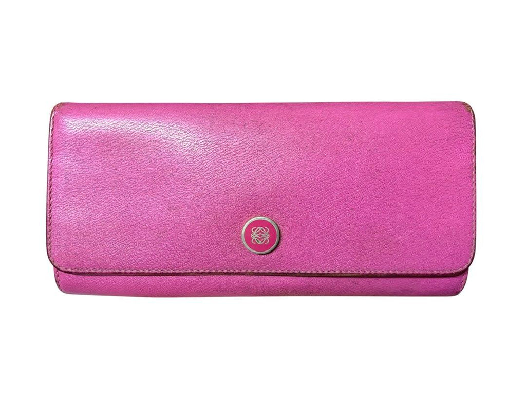 ⚠️請詳閱商品描述❗️LOEWE 桃色 扣式 長夾 保證正品