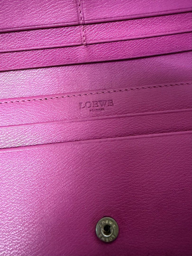 ⚠️請詳閱商品描述❗️LOEWE 桃色 扣式 長夾 保證正品
