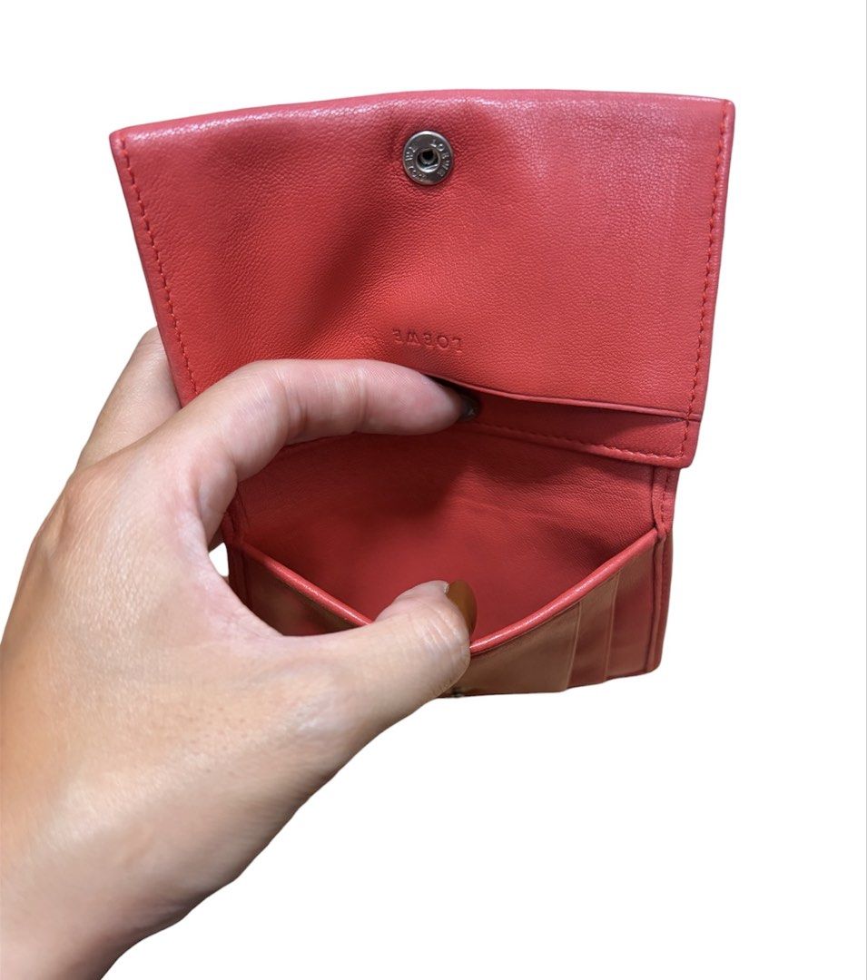 LOEWE 淡紅色 扣式 卡夾 保證正品