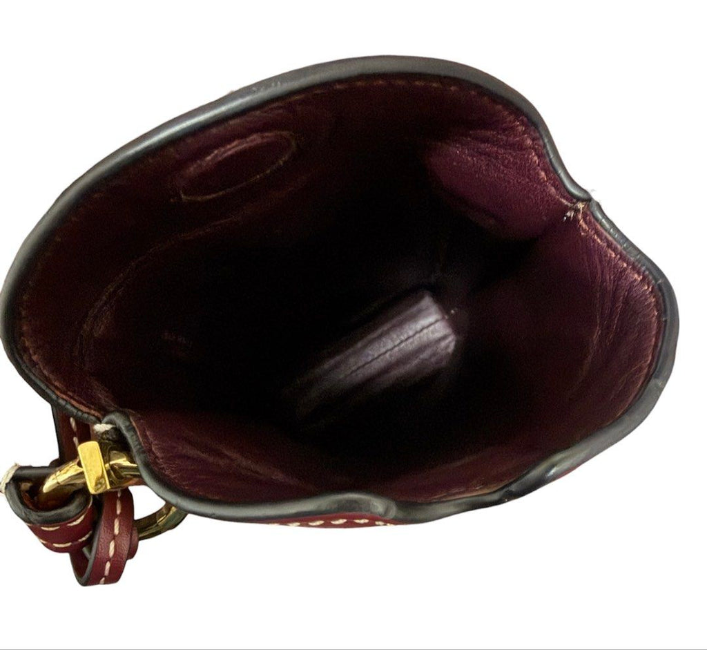 LOEWE 酒紅色 磁吸 手機 斜背包 保證正品