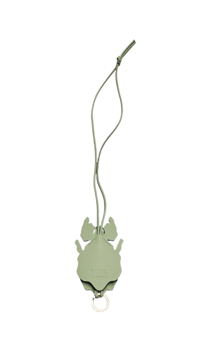LOEWE 鑰匙圈 吊飾 昆蟲 綠色 可愛 牛皮 真皮 保證正品