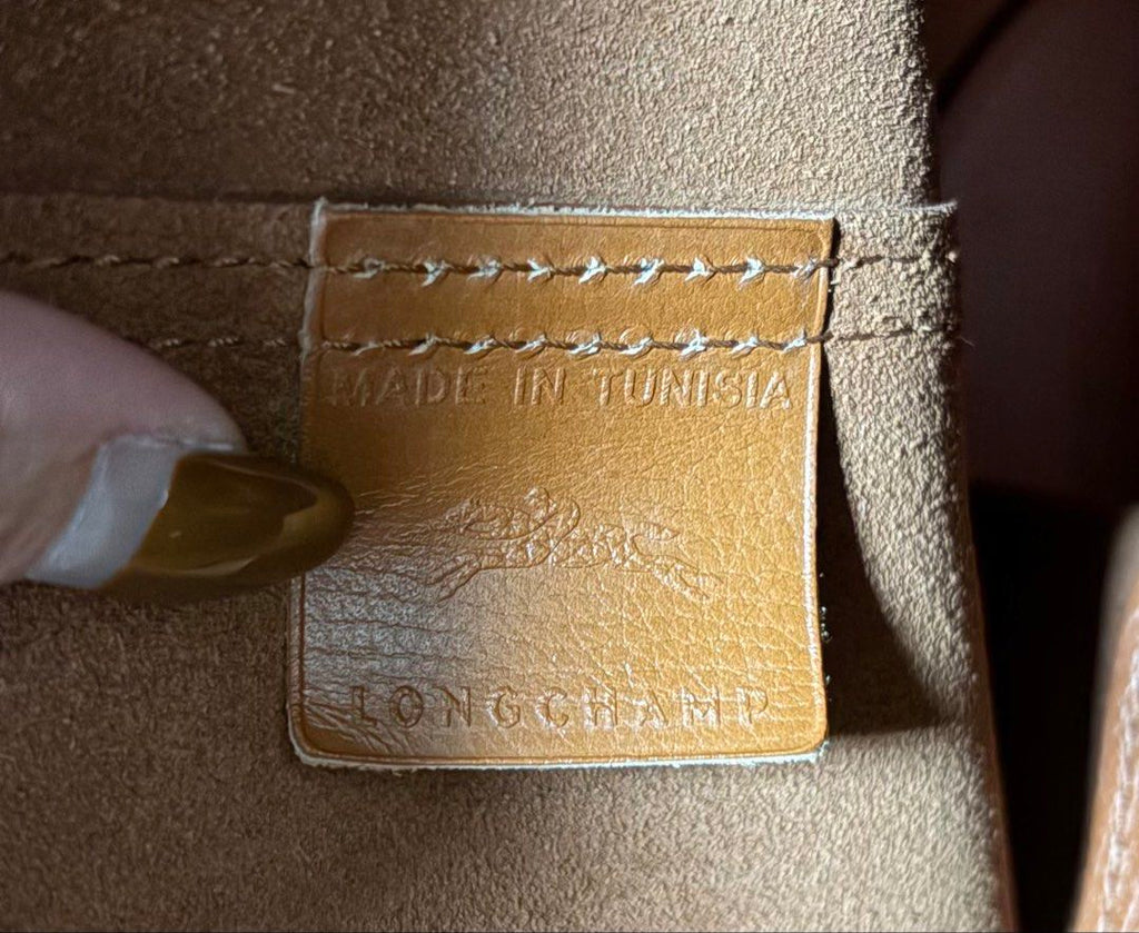 LONGCHAMP 棕色 扣式 托特包 保證正品