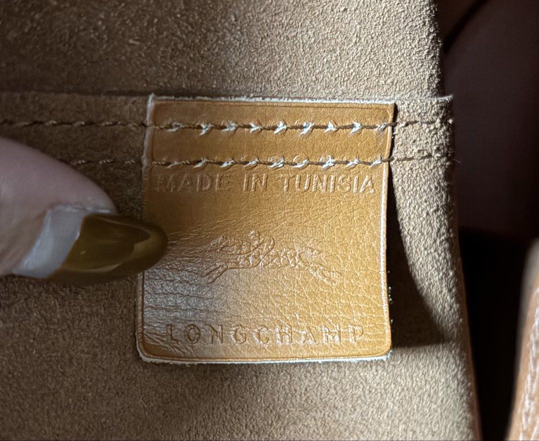 LONGCHAMP 棕色 扣式 托特包 保證正品