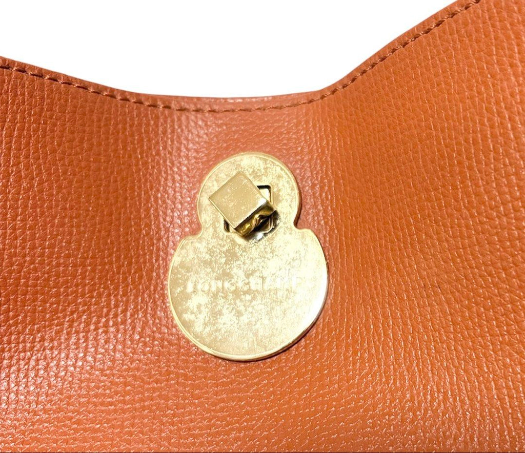 LONGCHAMP 棕色 扣式 托特包 保證正品