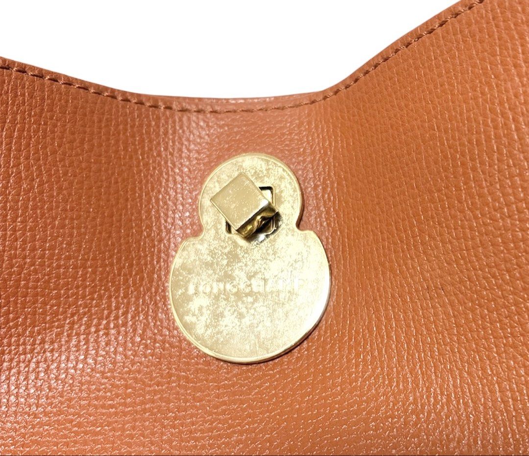 LONGCHAMP 棕色 扣式 托特包 保證正品