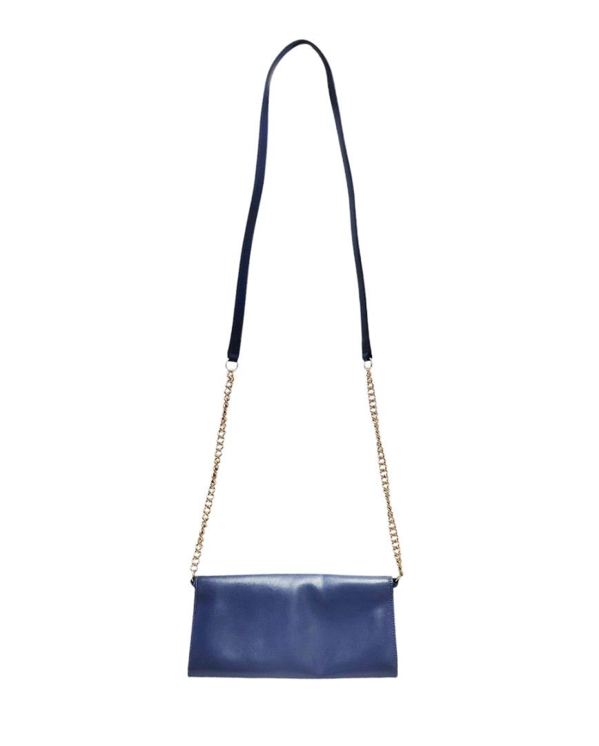 LONGCHAMP 斜背包 寶藍色 長夾 鏈條包 保證正品