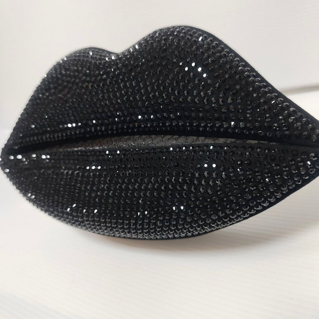 LULU GUINNESS 閃亮 黑色 嘴唇 錢包 零錢包 收納包 手拿包 保證正品