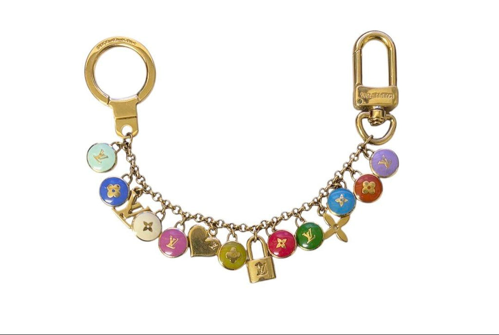 LV CONFETTI CHAIN 彩色 圓形 掛飾 金屬 鑰匙圈 保證正品