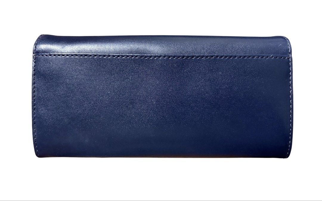 MICHAEL KORS 深藍色 扣式 長夾 保證正品