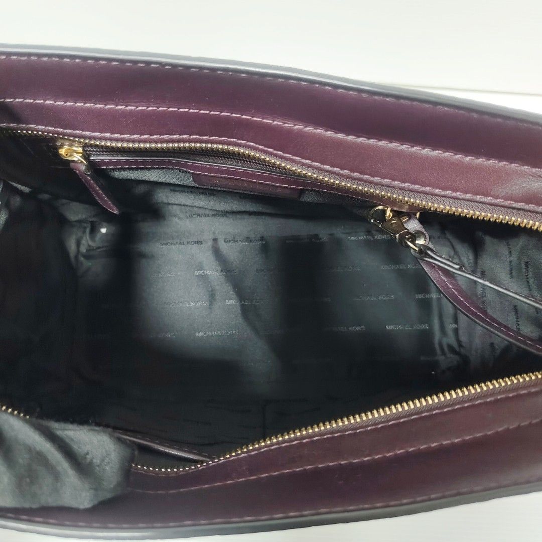 Michael Kors MK 肩背包 暗紫紅色 斜背包 保證正品