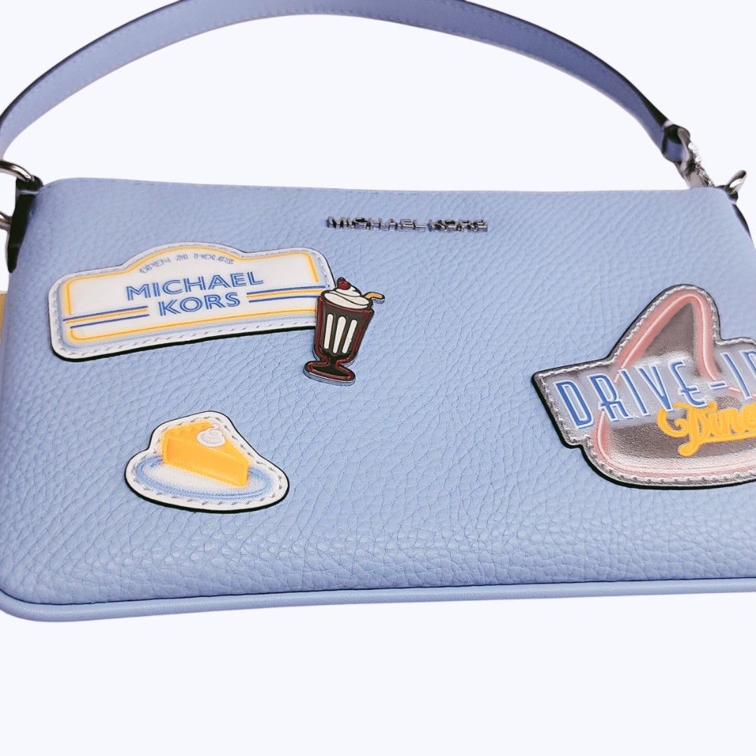MICHAEL KORS 全新 大手拿包 藍色 保證正品