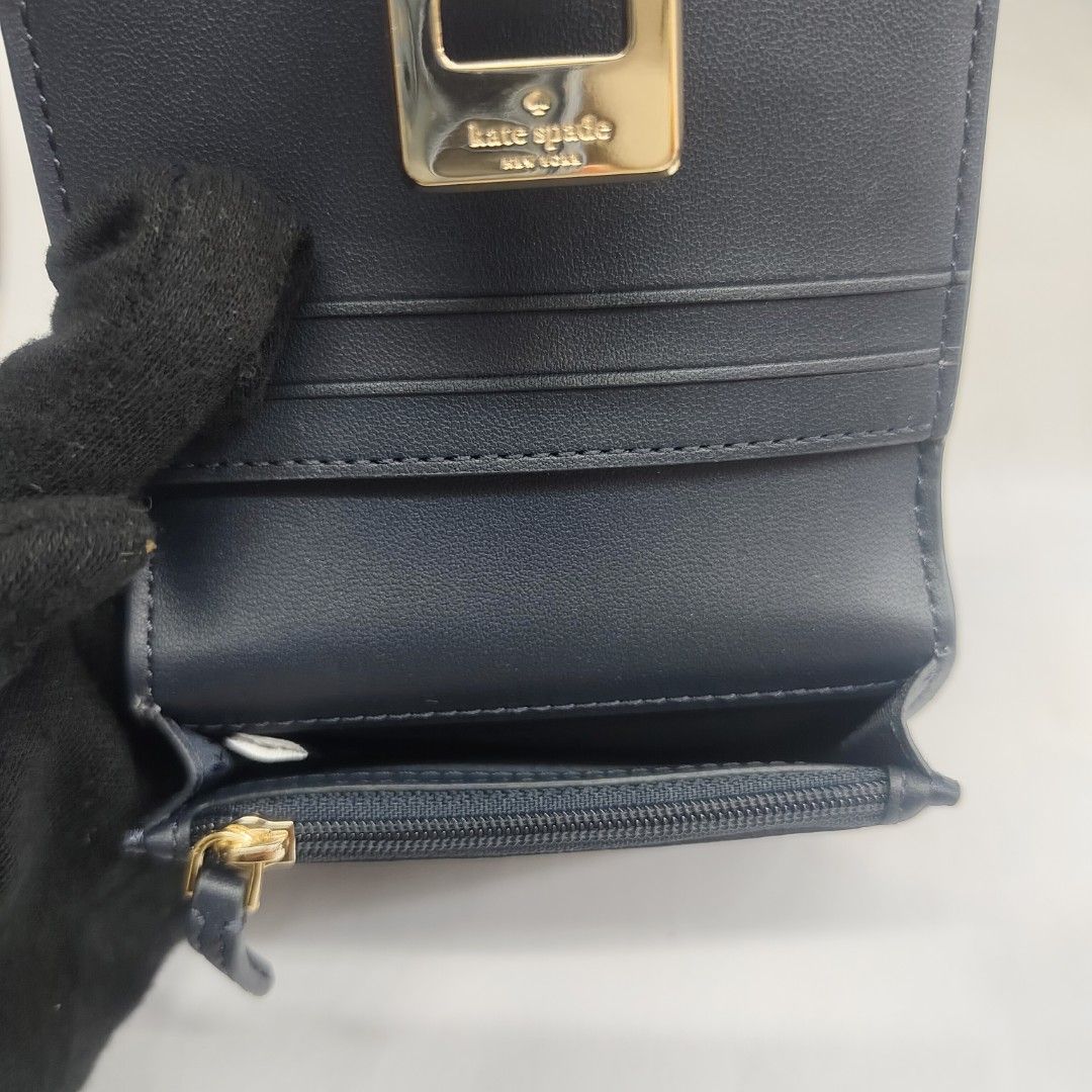 Kate spade 零錢包 卡夾 短夾 藍色 迷你 保證正品