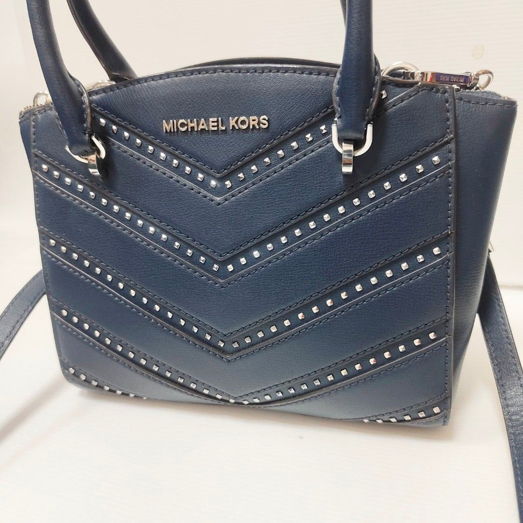 Michael Kors MK 深藍色 肩背包 斜背包 鏈條 保證正品