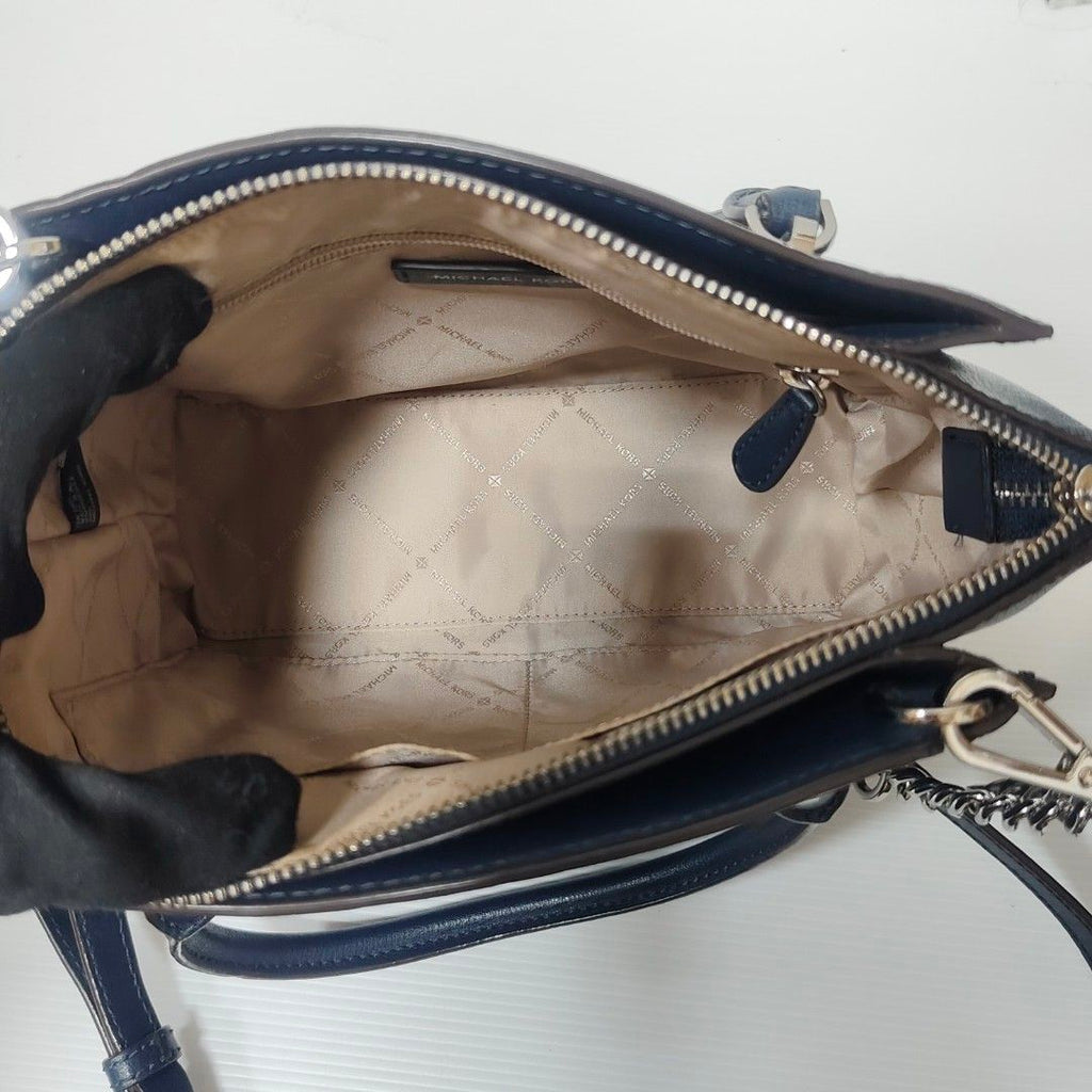 Michael Kors MK 深藍色 肩背包 斜背包 鏈條 保證正品