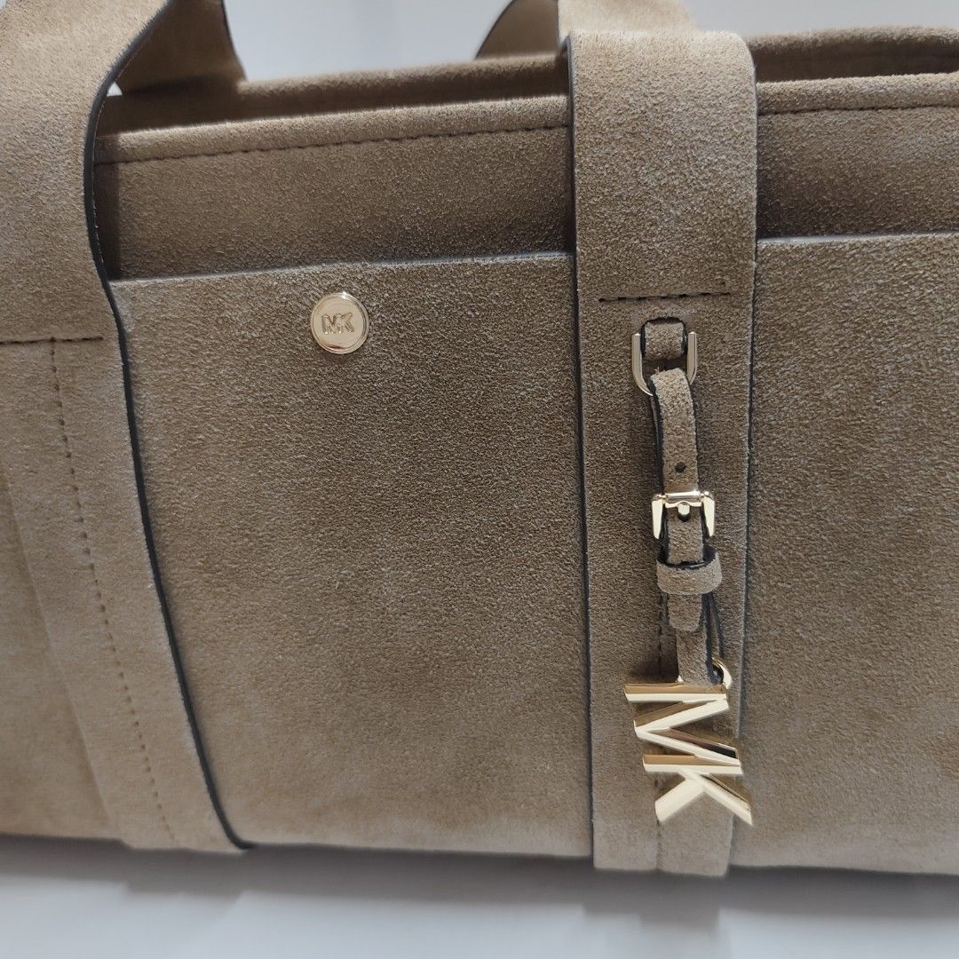 ❗️ MICHAEL KORS MK 麂皮 手提包 卡其色 斜背包 全新 保證正品