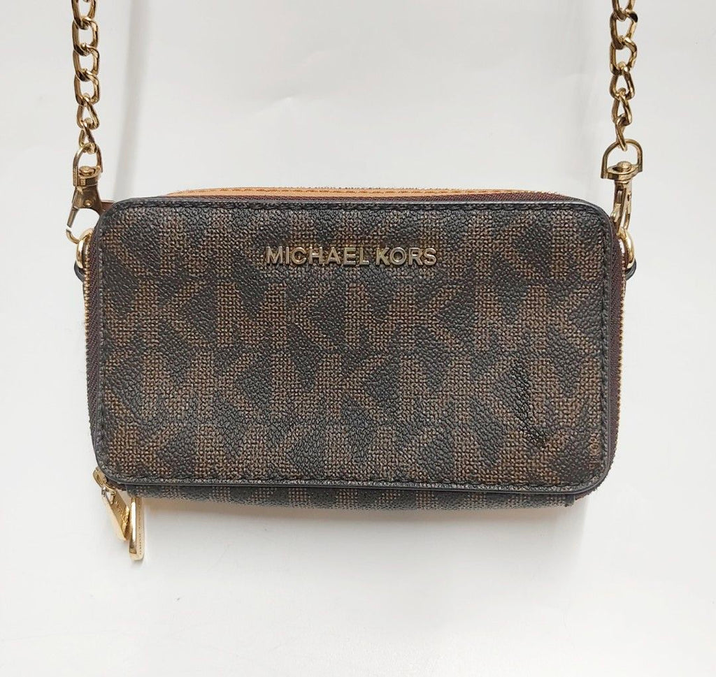 MICHAEL KORS MK WOC 卡夾 零錢包 斜背包 咖啡色 小包 保證正品