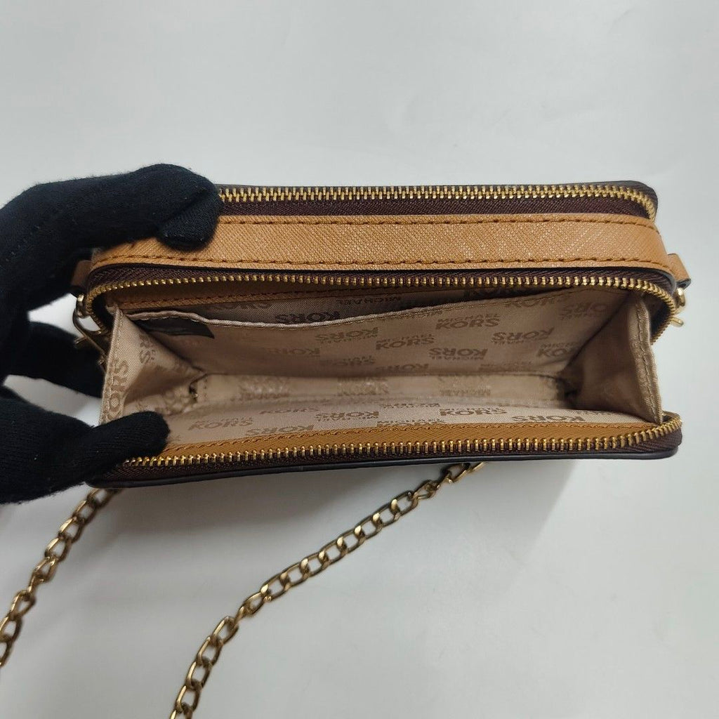 MICHAEL KORS MK WOC 卡夾 零錢包 斜背包 咖啡色 小包 保證正品