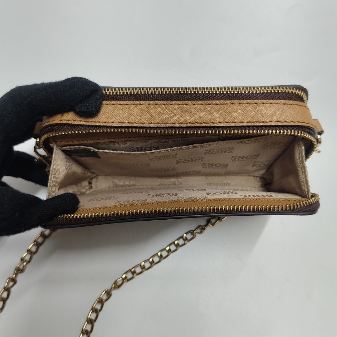 MICHAEL KORS MK WOC 卡夾 零錢包 斜背包 咖啡色 小包 保證正品