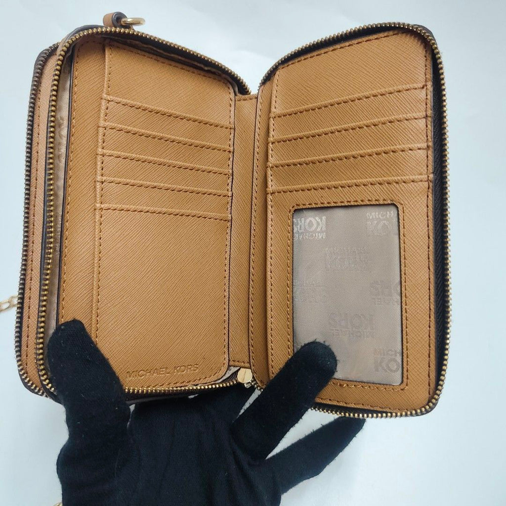 MICHAEL KORS MK WOC 卡夾 零錢包 斜背包 咖啡色 小包 保證正品