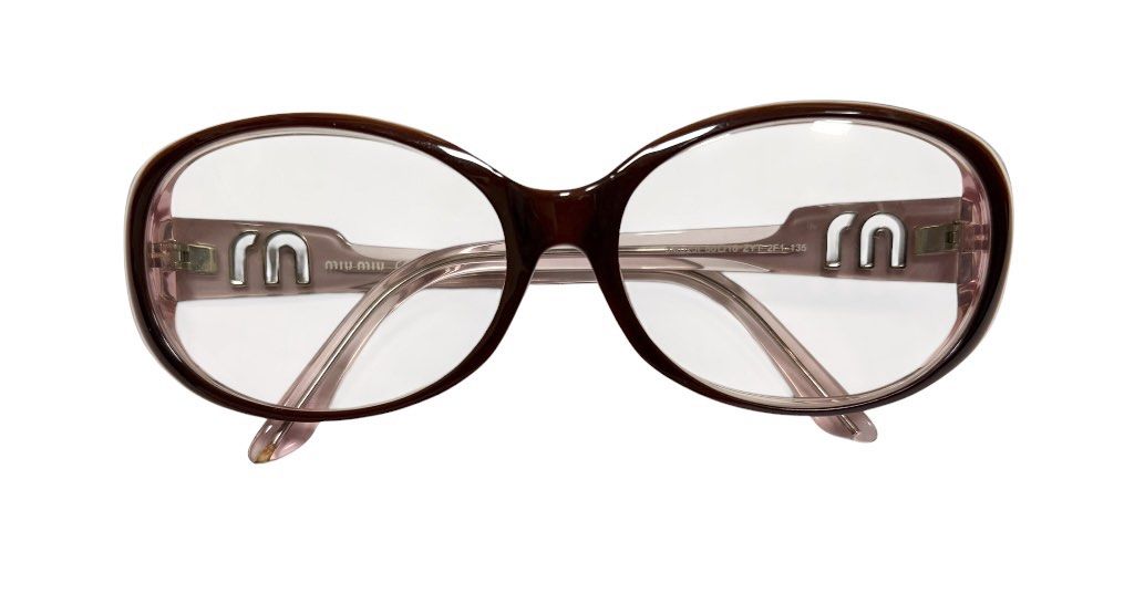 MIU MIU 粉紫紅 平光 眼鏡 保證正品