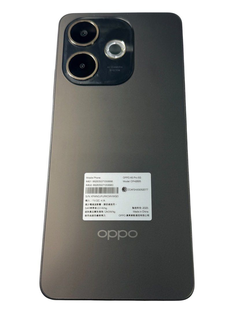 OPPO A5 PRO 5G 近全新 空機 2025年製造 大全配