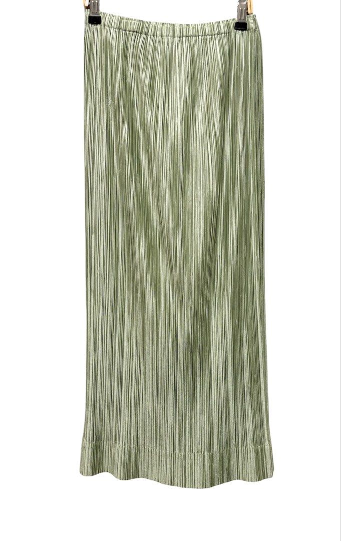 PLEATS PLEASE PP ISSEY MIYAKE 三宅 摺衣 皺褶 綠色 長裙 3號 保證正品