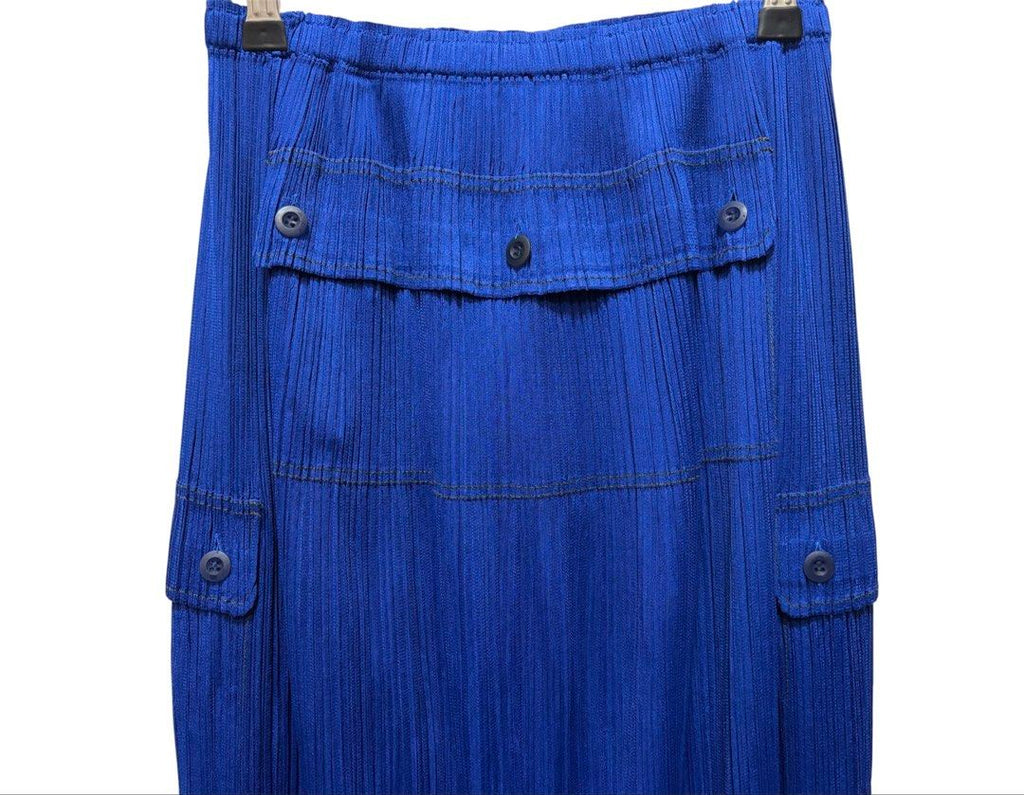 PLEATS PLEASE PP ISSEY MIYAKE 三宅 摺衣 皺褶 藍色 長裙 3號 保證正品