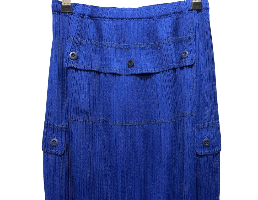 PLEATS PLEASE PP ISSEY MIYAKE 三宅 摺衣 皺褶 藍色 長裙 3號 保證正品