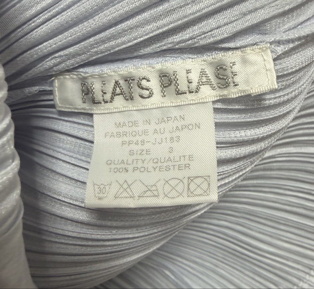 PLEATS PLEASE PP ISSEY MIYAKE 三宅 摺衣 皺褶 淡水藍 長袖 上衣 3號 保證正品