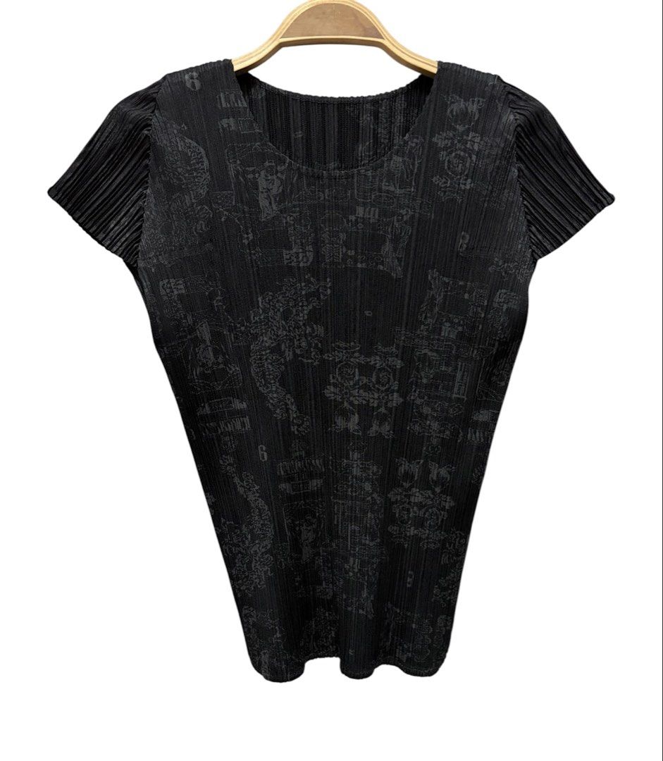 PLEATS PLEASE PP ISSEY MIYAKE 三宅 摺衣 皺褶 黑色 短袖 上衣 3號 保證正品