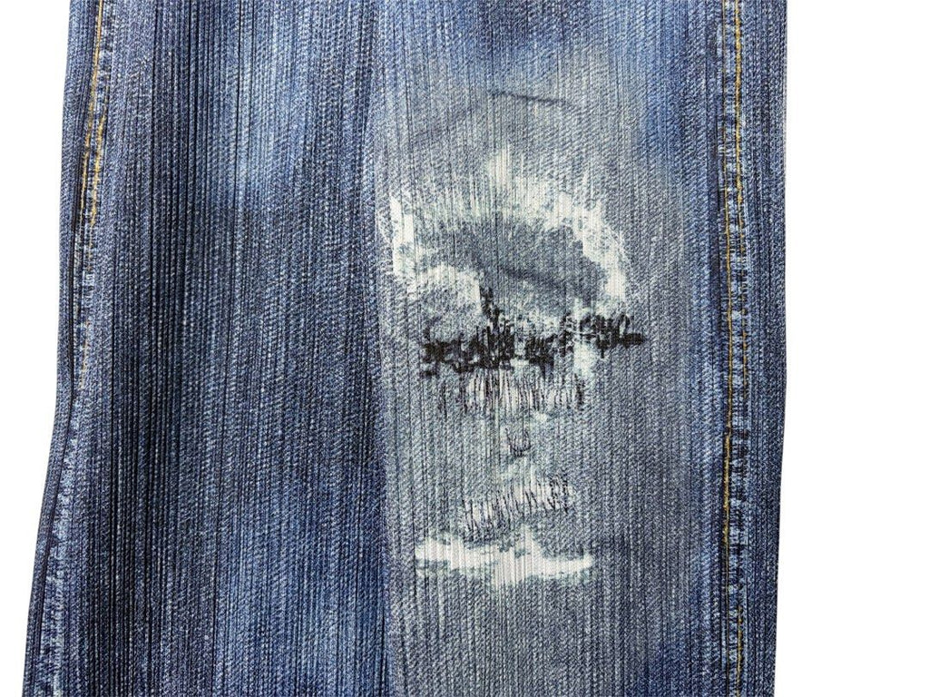 PLEATS PLEASE PP ISSEY MIYAKE 三宅 摺衣 皺褶 仿牛仔 連身褲裝 4號 保證正品