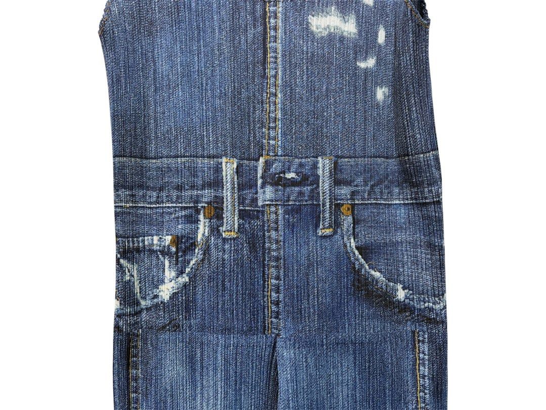 PLEATS PLEASE PP ISSEY MIYAKE 三宅 摺衣 皺褶 仿牛仔 連身褲裝 4號 保證正品