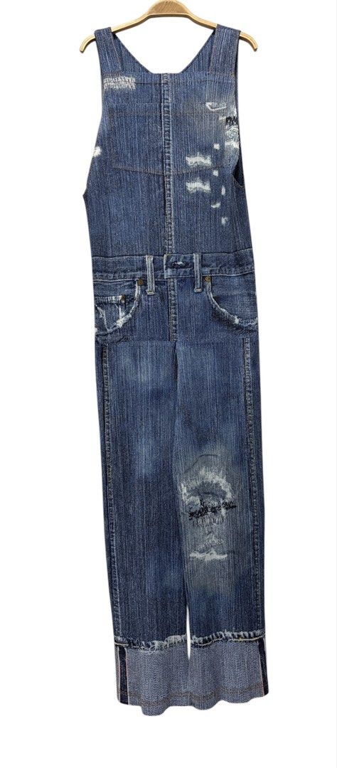PLEATS PLEASE PP ISSEY MIYAKE 三宅 摺衣 皺褶 仿牛仔 連身褲裝 4號 保證正品