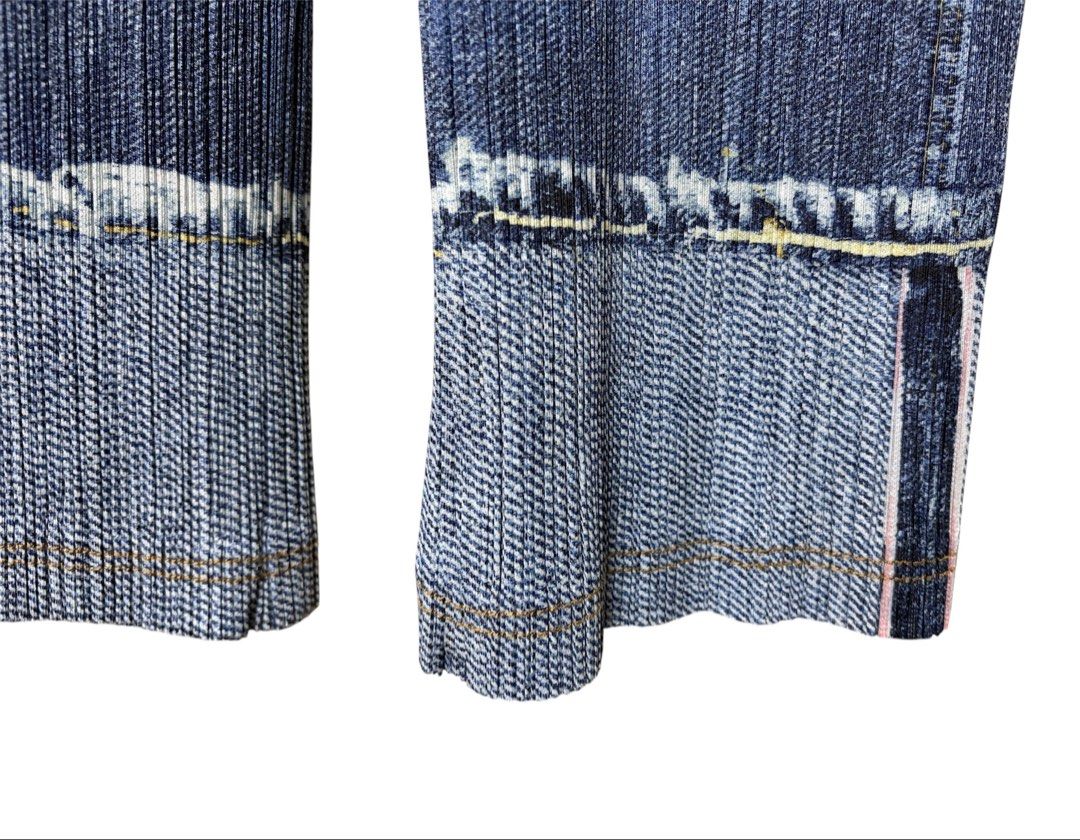 PLEATS PLEASE PP ISSEY MIYAKE 三宅 摺衣 皺褶 仿牛仔 連身褲裝 4號 保證正品