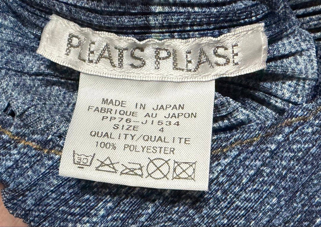 PLEATS PLEASE PP ISSEY MIYAKE 三宅 摺衣 皺褶 仿牛仔 連身褲裝 4號 保證正品