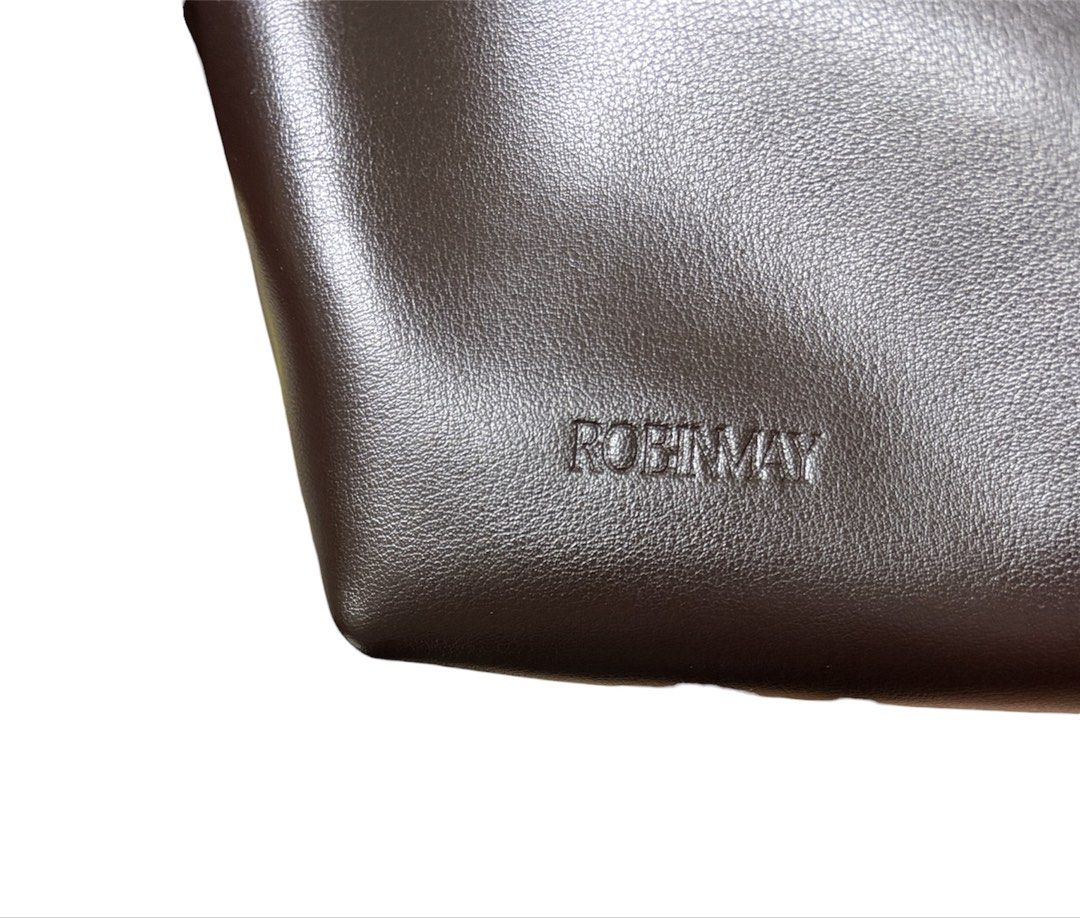 ROBINMAY 深咖啡色 真皮 肩背包