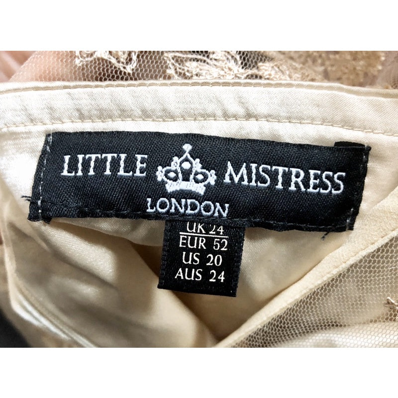 LITTLE MISTRESS 香檳金 雪紡 無袖 禮服 媽媽裝 加大尺碼