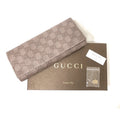 GUCCI 古馳 淡紫色 藕紫色 首飾收納 旅行長夾 內裡麂皮 多格層 保證正品