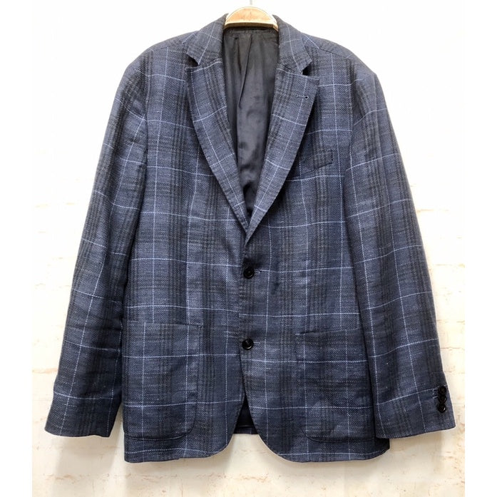 MASSIMO DUTTI  藏青藍 格子 休閒 西裝外套 美碼38號 保證正品